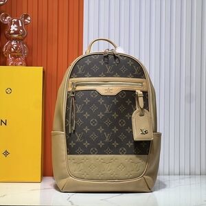 Pre Order Luxury Tan and Black Monogram Backpack